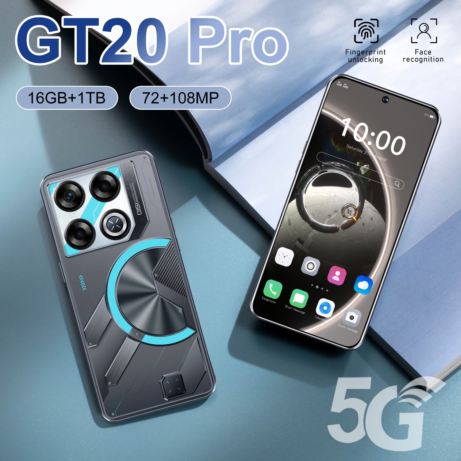 2025 5G NEW high quality unlocked GT 20 Pro smartphone android 4g & 5g mobile phone original wholesale cellphone